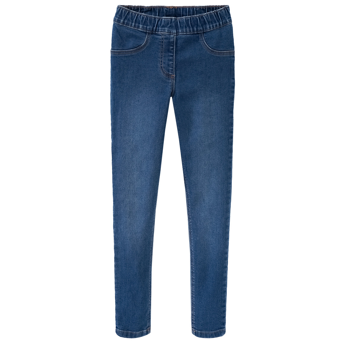 Famy Mädchen Jeggings mit Stretch-Bund blau