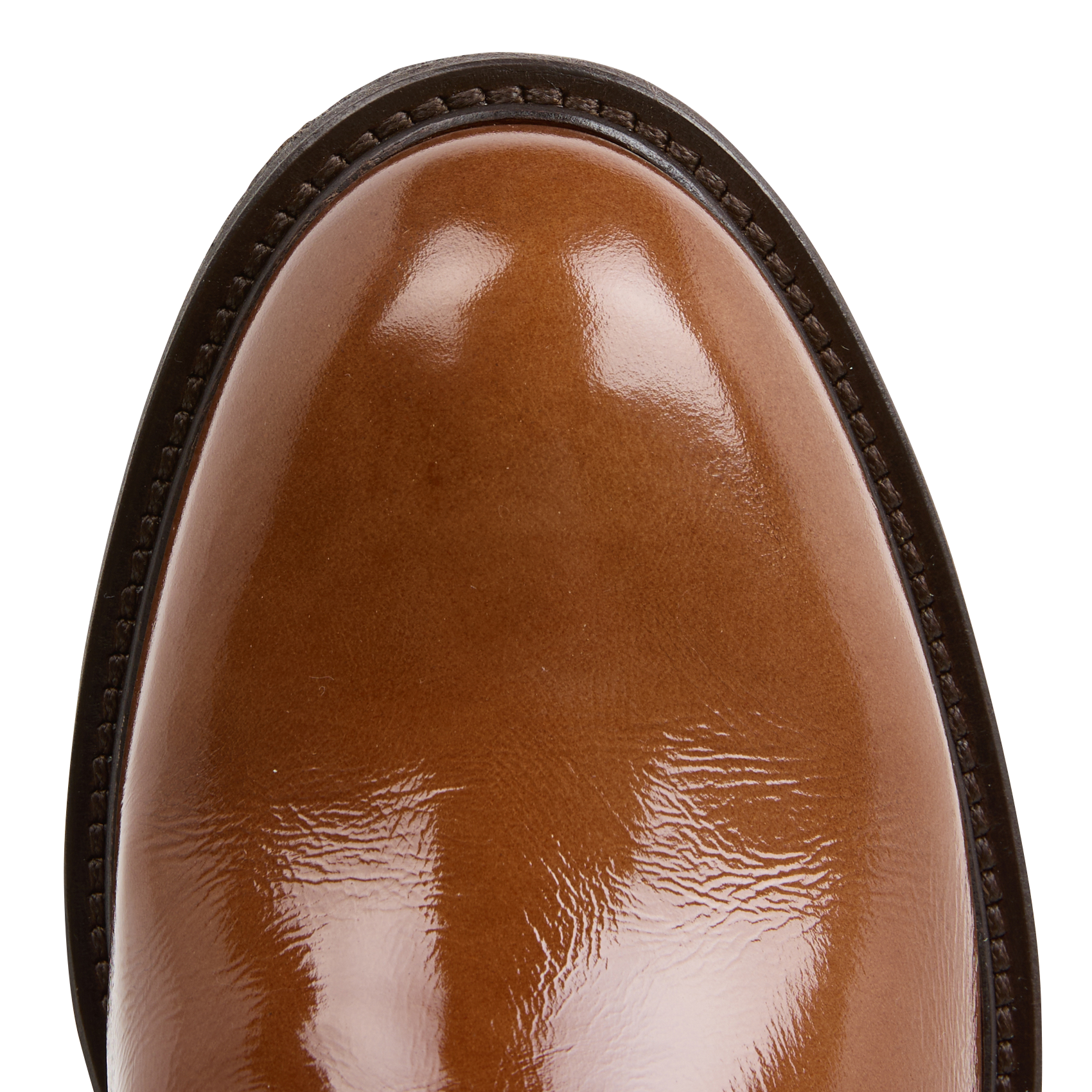 Bottes à talons en cuir| Marron