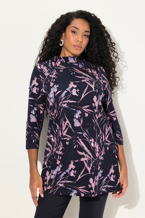 Sweatshirt, Oversized, Stehkragen, 3/4-Arm