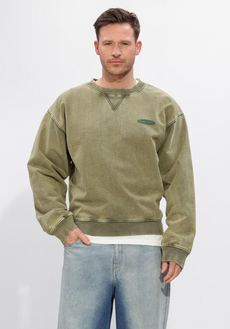 khaki bram's fruit sweater distressed f*ck off i'm gardening crewneck