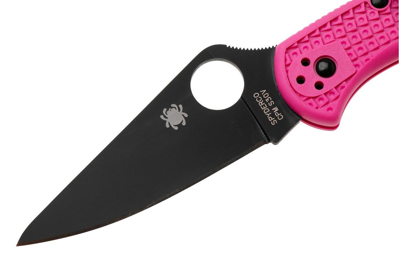 Spyderco Delica 4 Pink Black S30V C11FPPNS30VBK Pink Heals zakmes