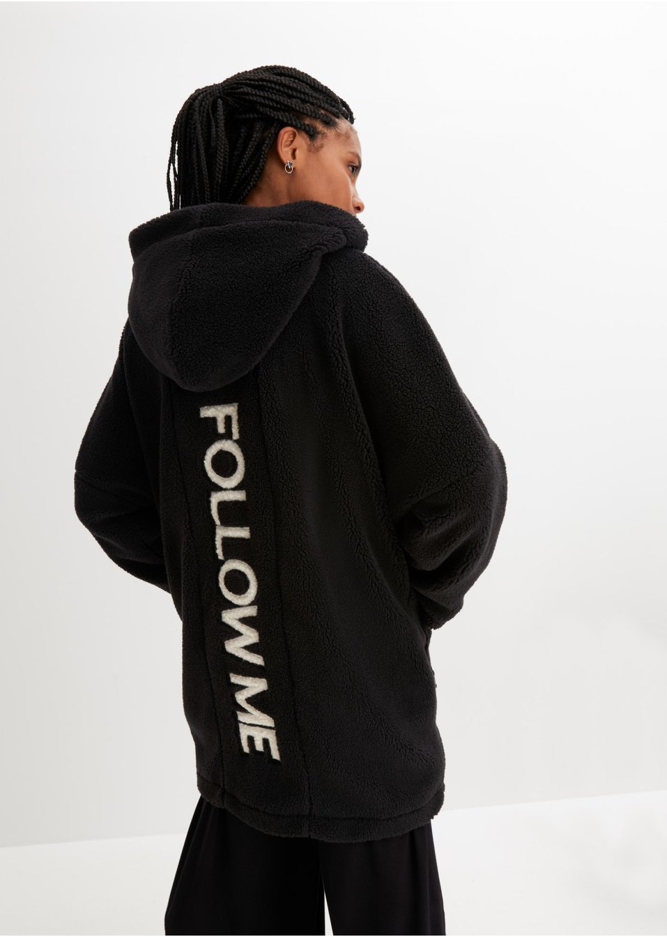Veste oversize en polaire peluche