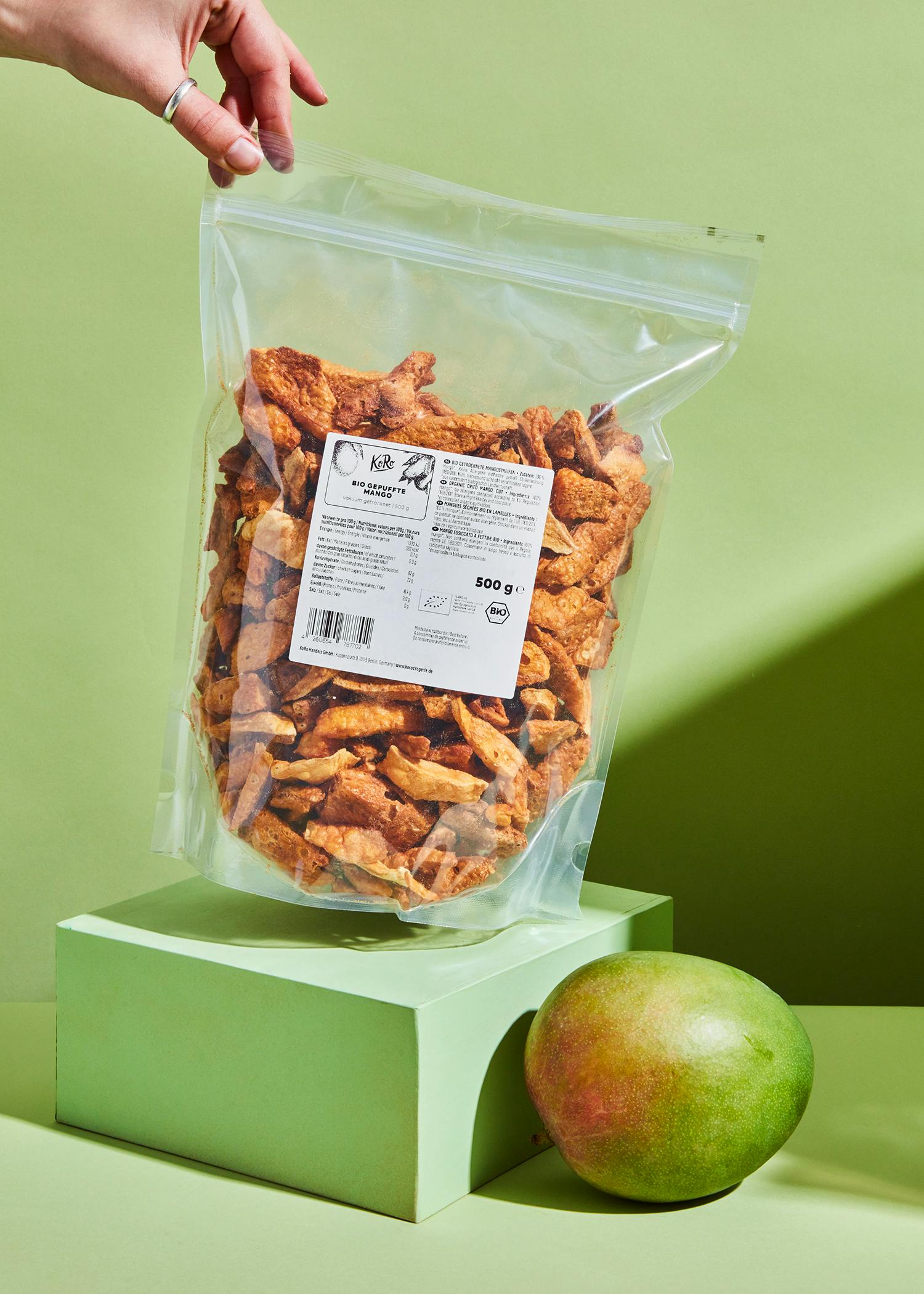 Gepuffte Bio Mango 500 g
