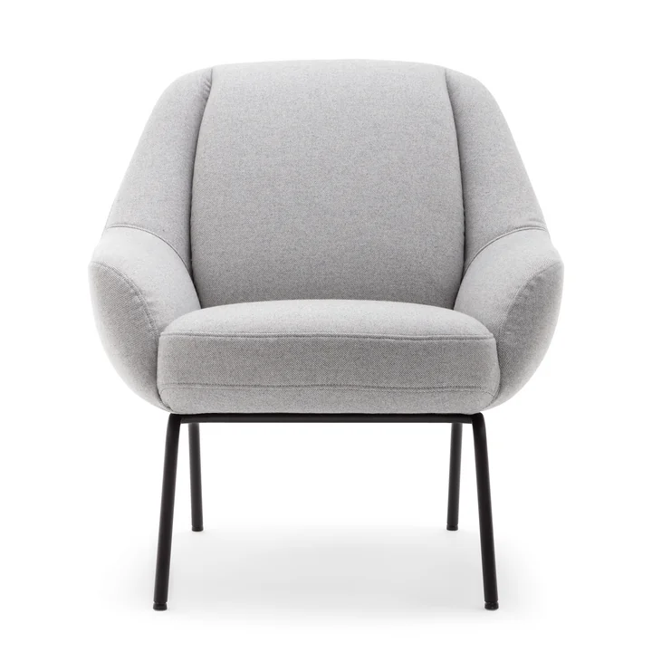 freistil - 138 Sessel, tiefschwarz (RAL 9005) / seidengrau (5467)
