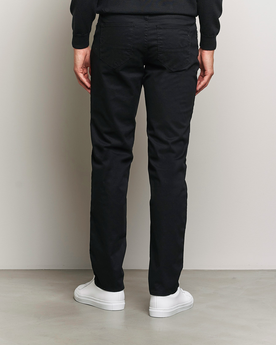Brax Cadiz Cotton Satin 5-Pocket Pants Perma Black