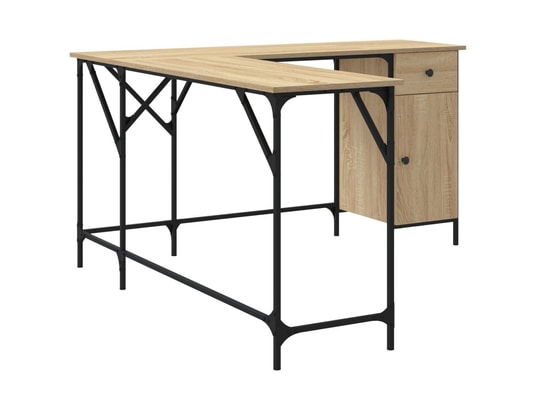 VIDAXL - Bureau chêne sonoma 141x141x75 cm bois d'ingénierie