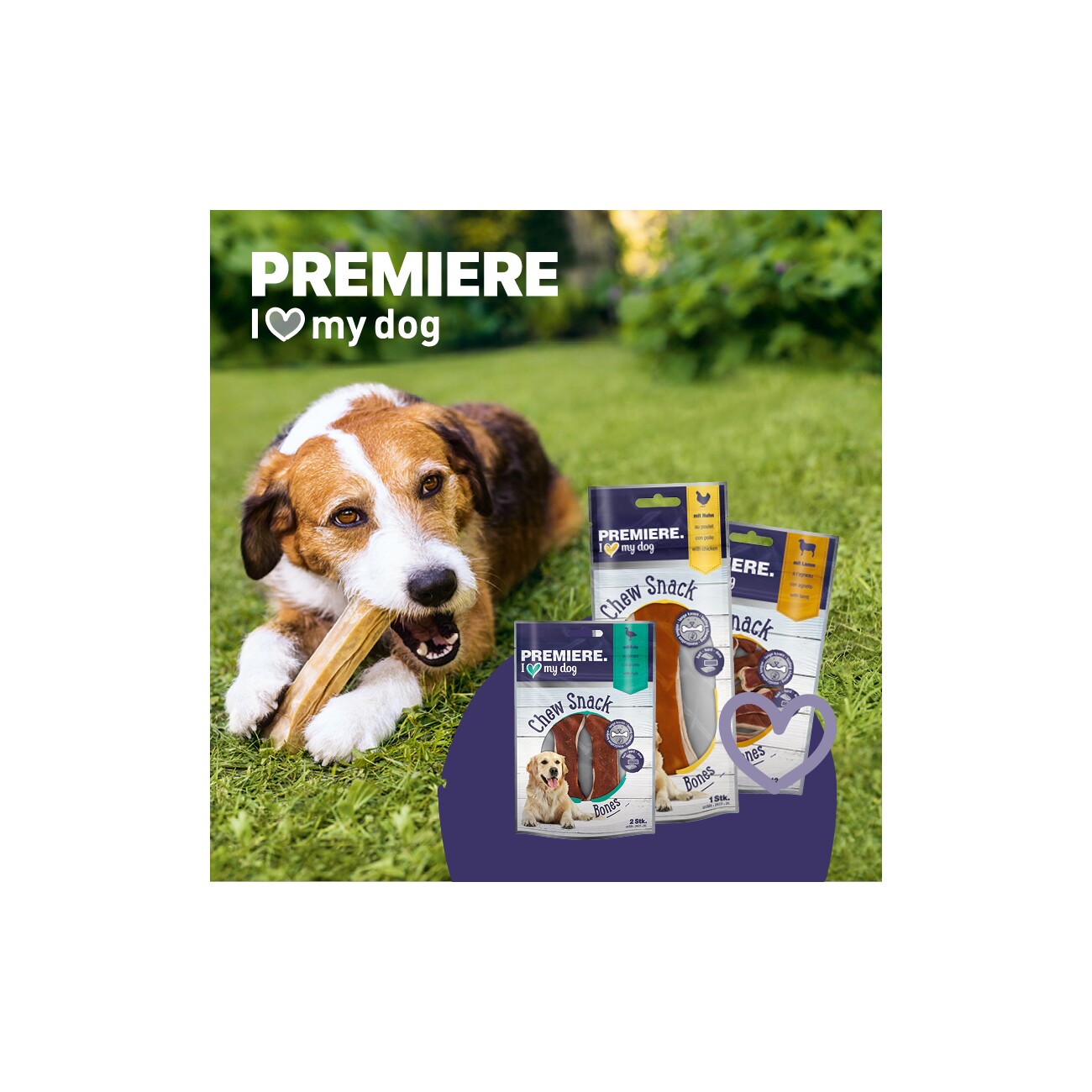 PREMIERE Kauknochen mit Huhn 1 Stück