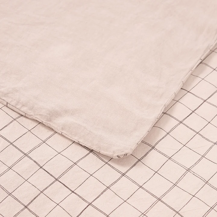 Nobodinoz - L1N0 Baby Bettbezug, 100 x 140 cm greige