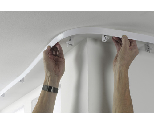 Flexline gordijnrail, wit, 350 cm