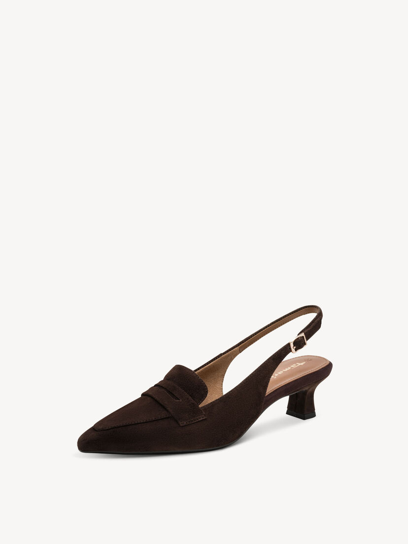 Leren Slingpumps - bruin