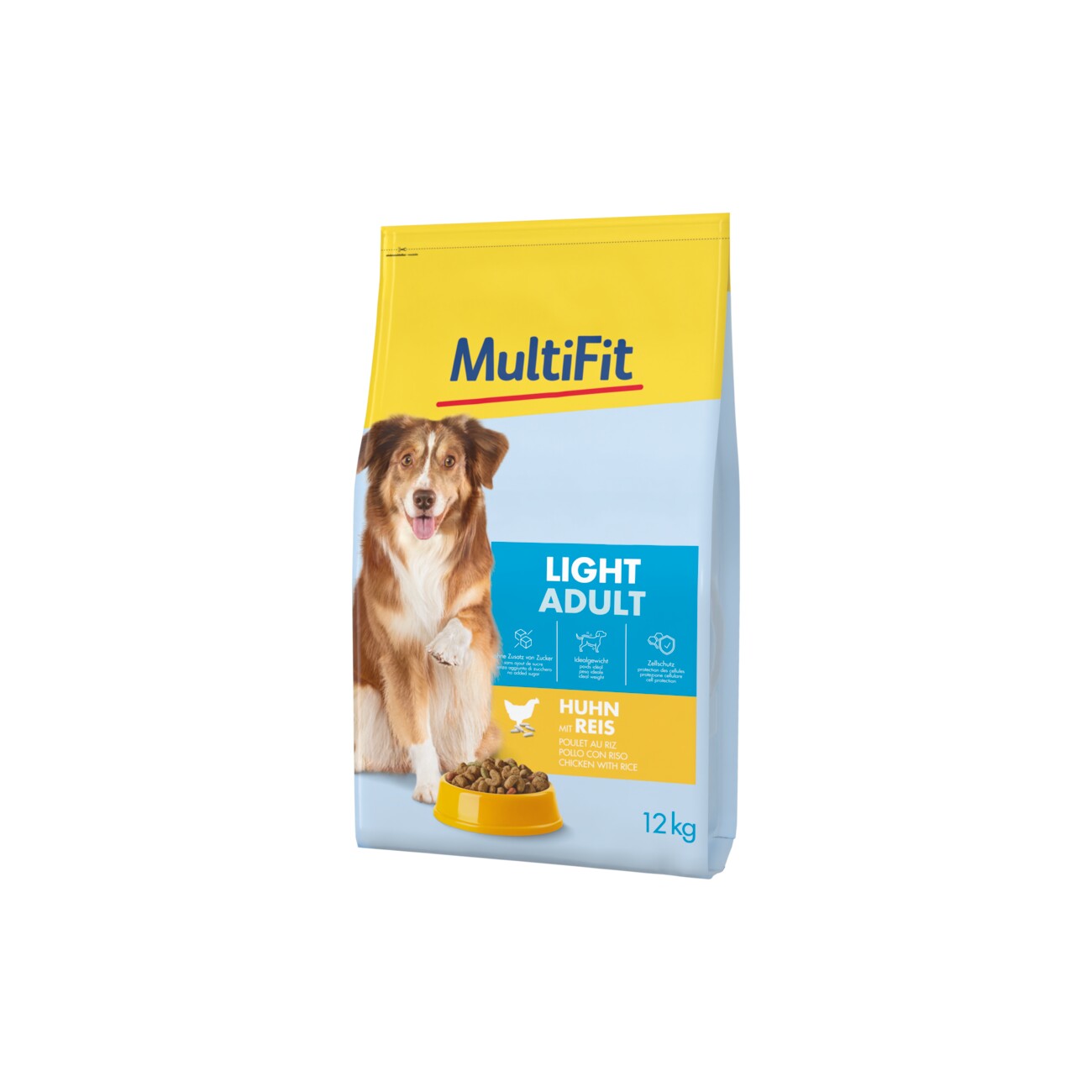 MultiFit Trockenfutter Hund Adult, Light, Huhn mit Reis 12 kg