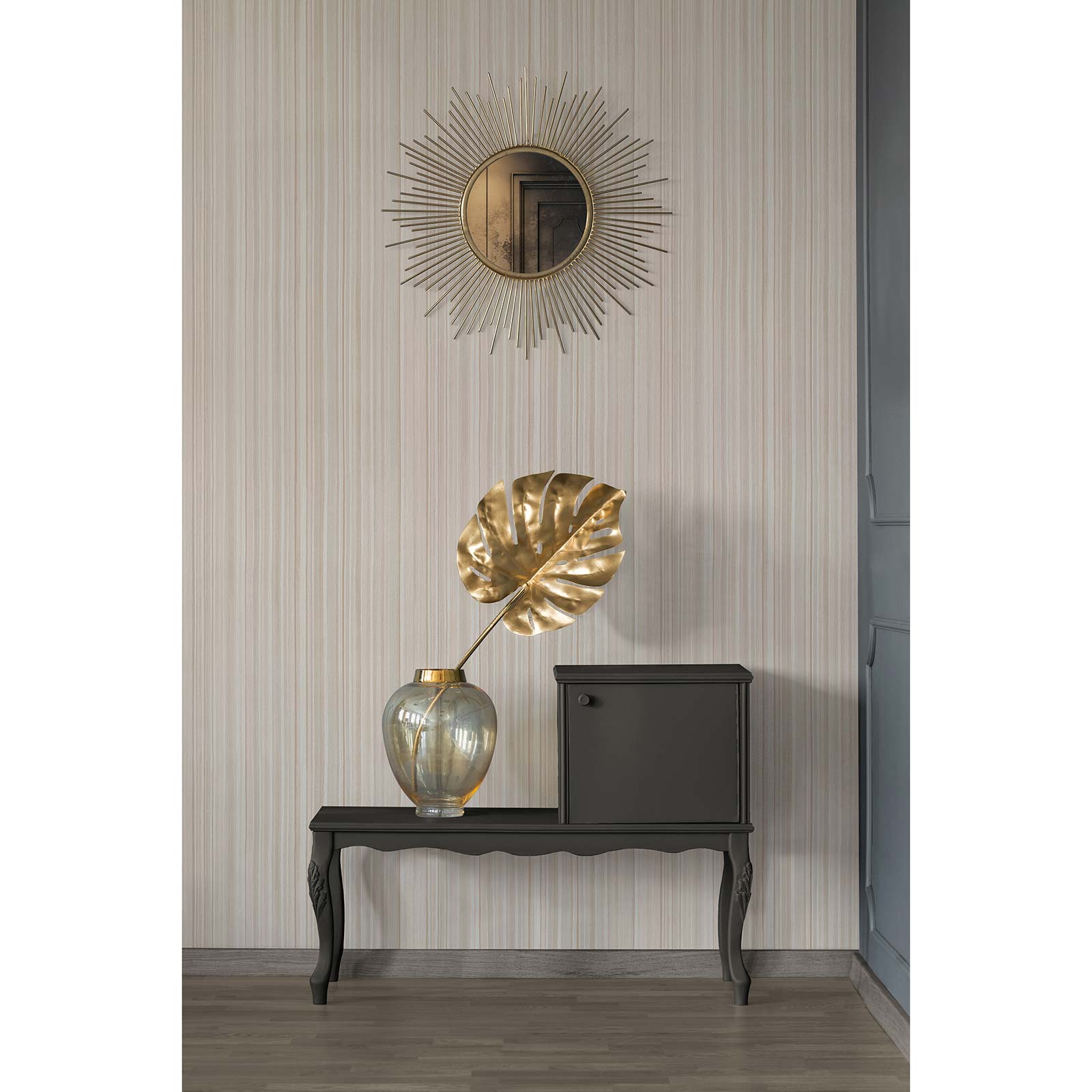 Vliestapete - Streifen - beige - 10 Meter