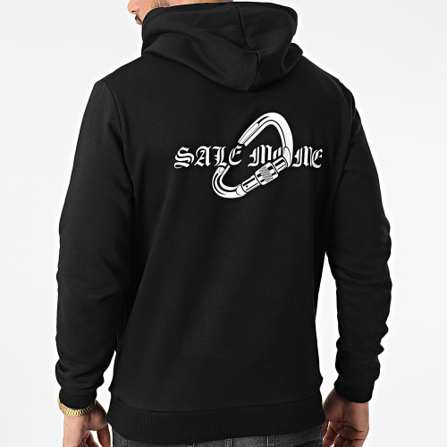 Sweat Capuche Mousqueton Noir Blanc