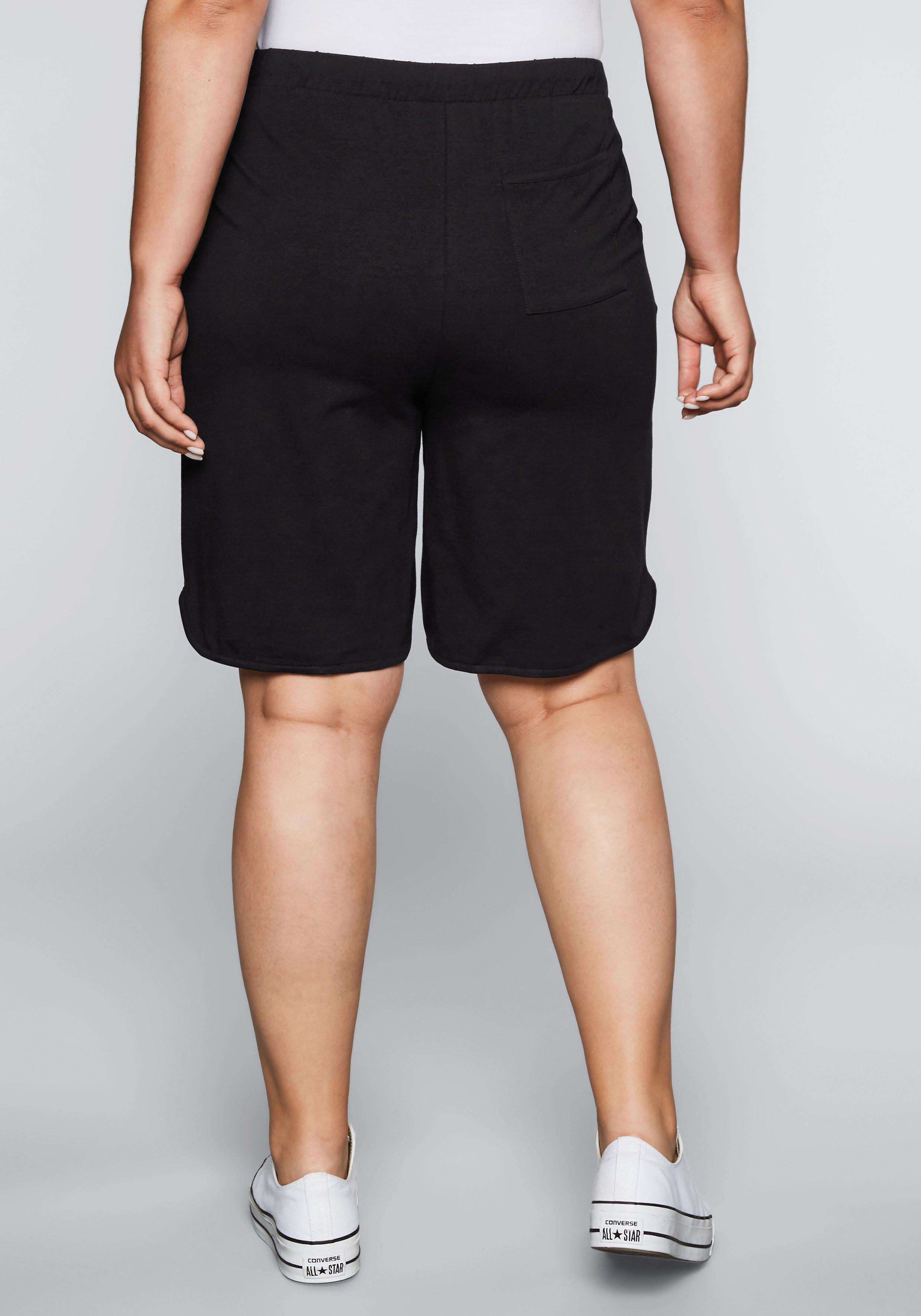 Jersey-Bermudas mit Schlupfbund und Tunnelzug