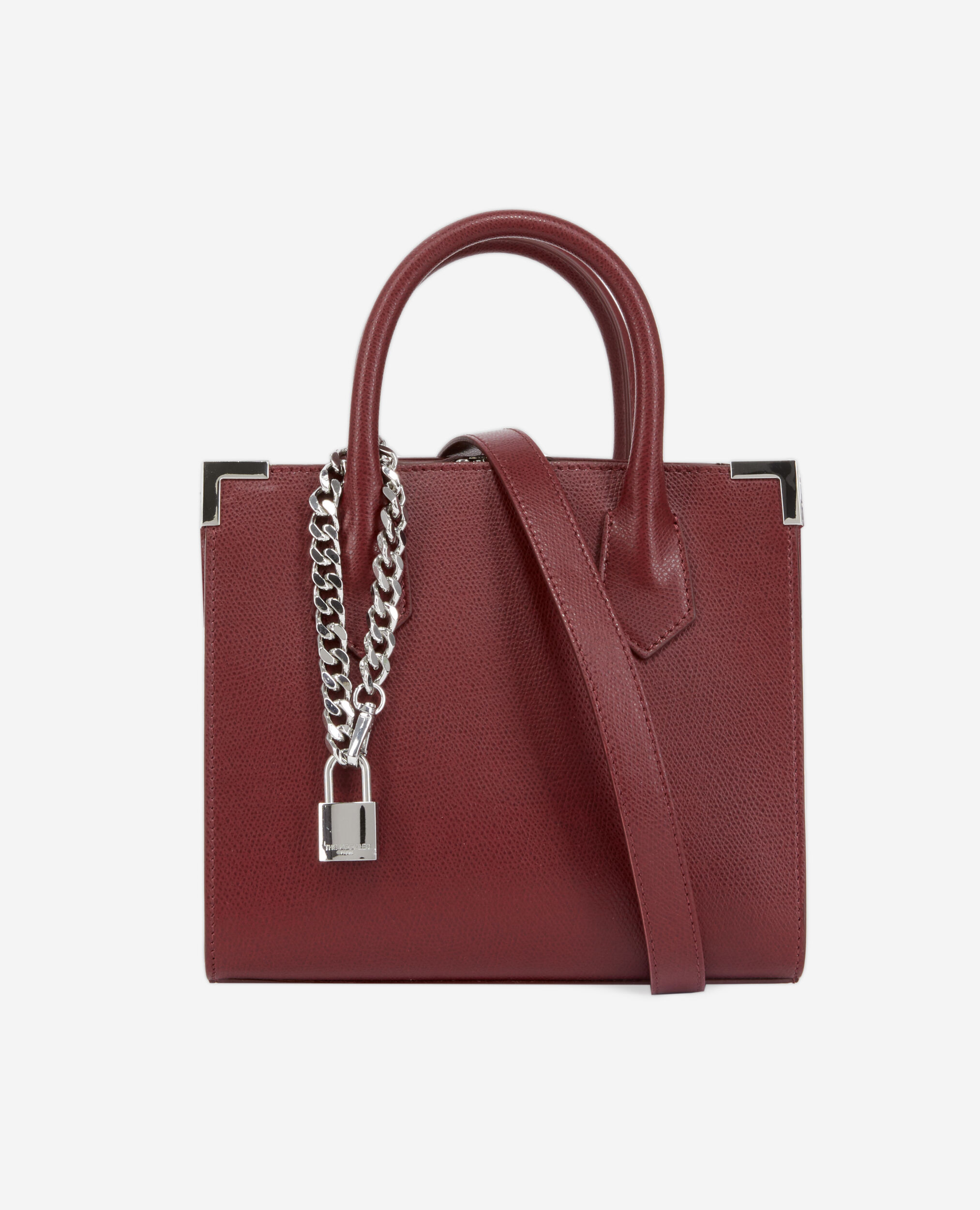 Sac Ming Medium cuir grainé bordeaux