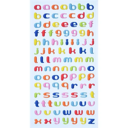hobbyfun SOFTY-Sticker Kleinbuchstaben bunt