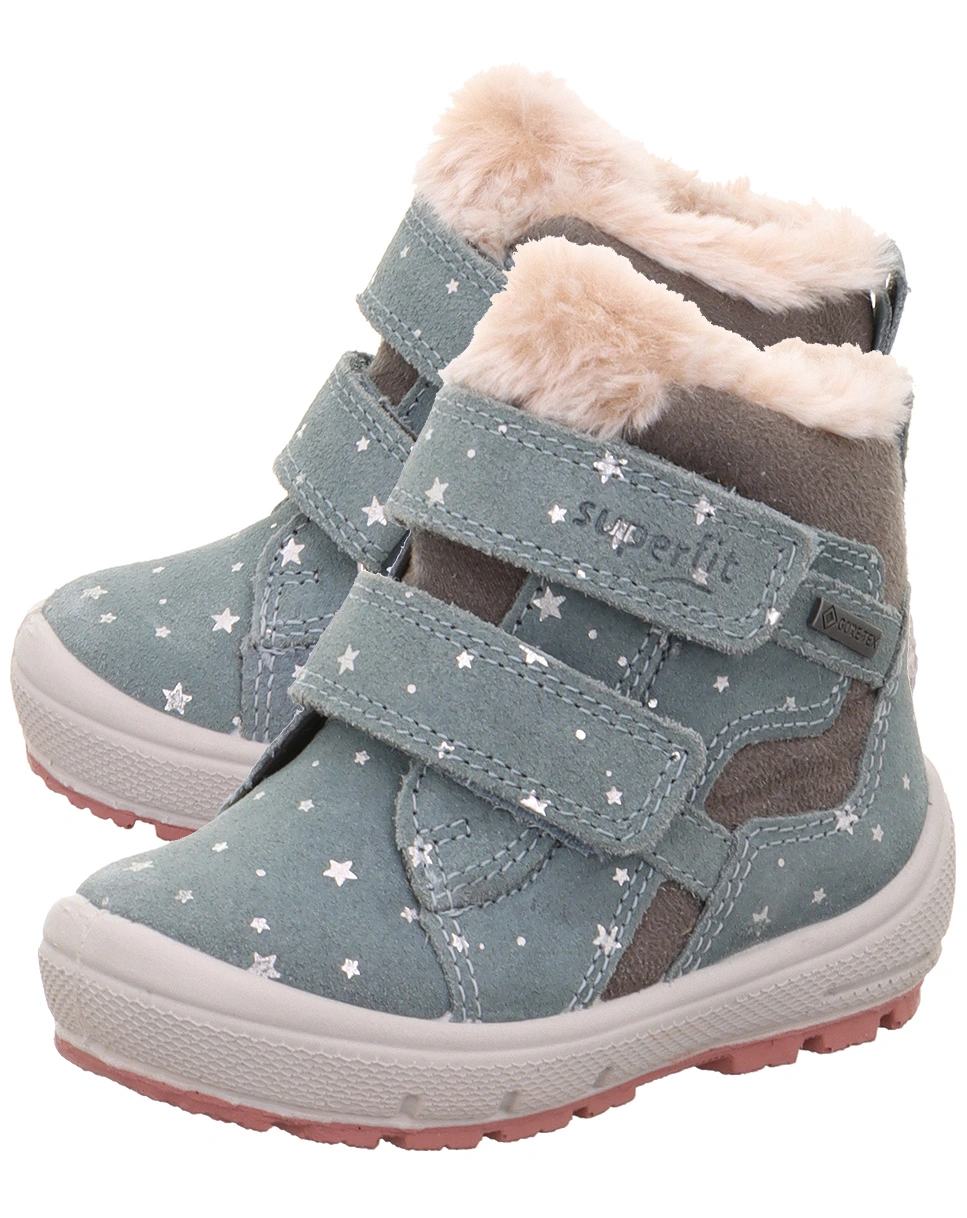 Klett-Boots GROOVY - STARS gefüttert in hellgrün/grau