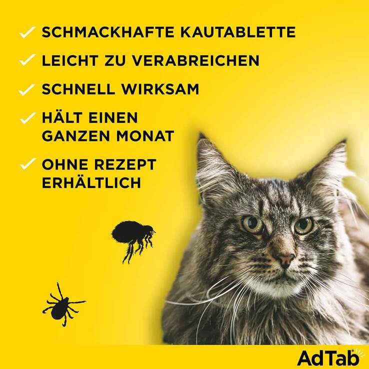 AdTab Kautabletten für Katzen 48 mg über 2 bis 8 kg, 3 St