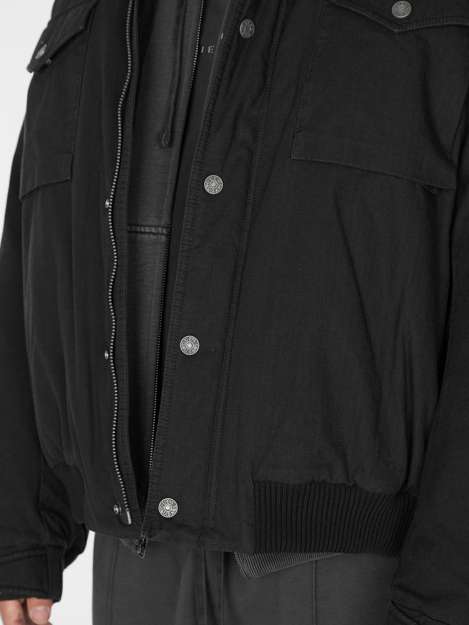 Jaqueta parka de algodão ripstop