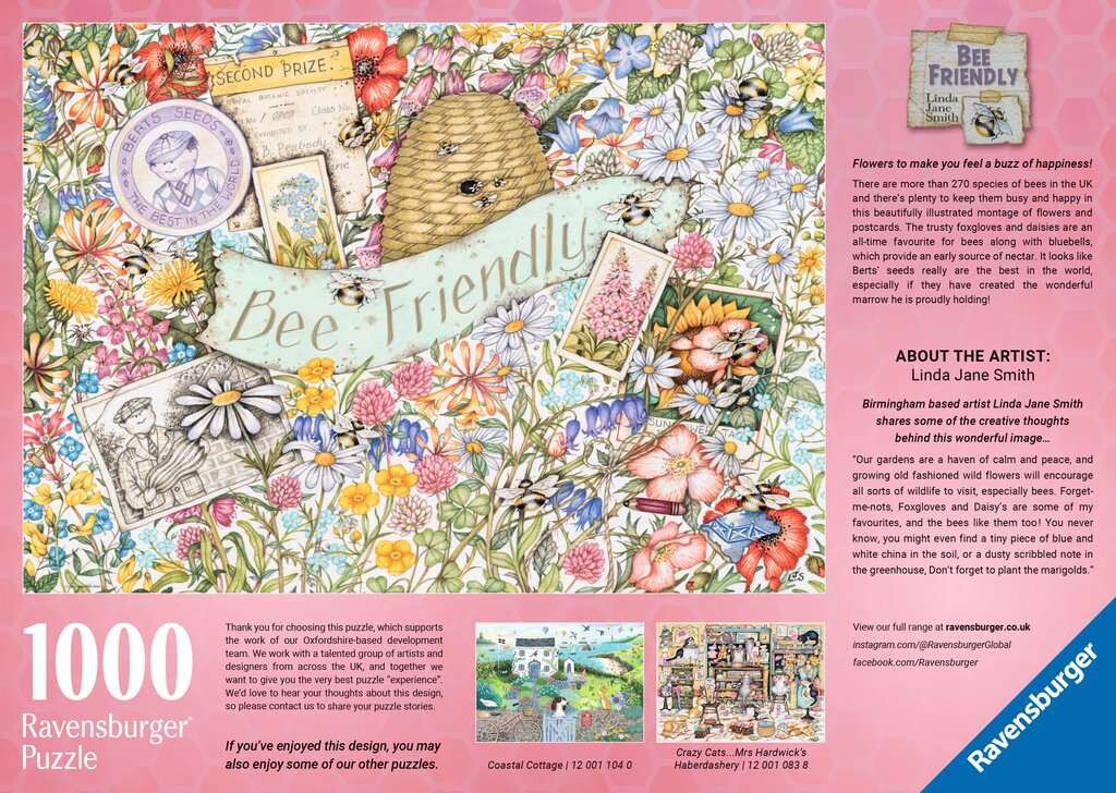Ravensburger Puslespil - 1000 Brikker - Bee Friendly