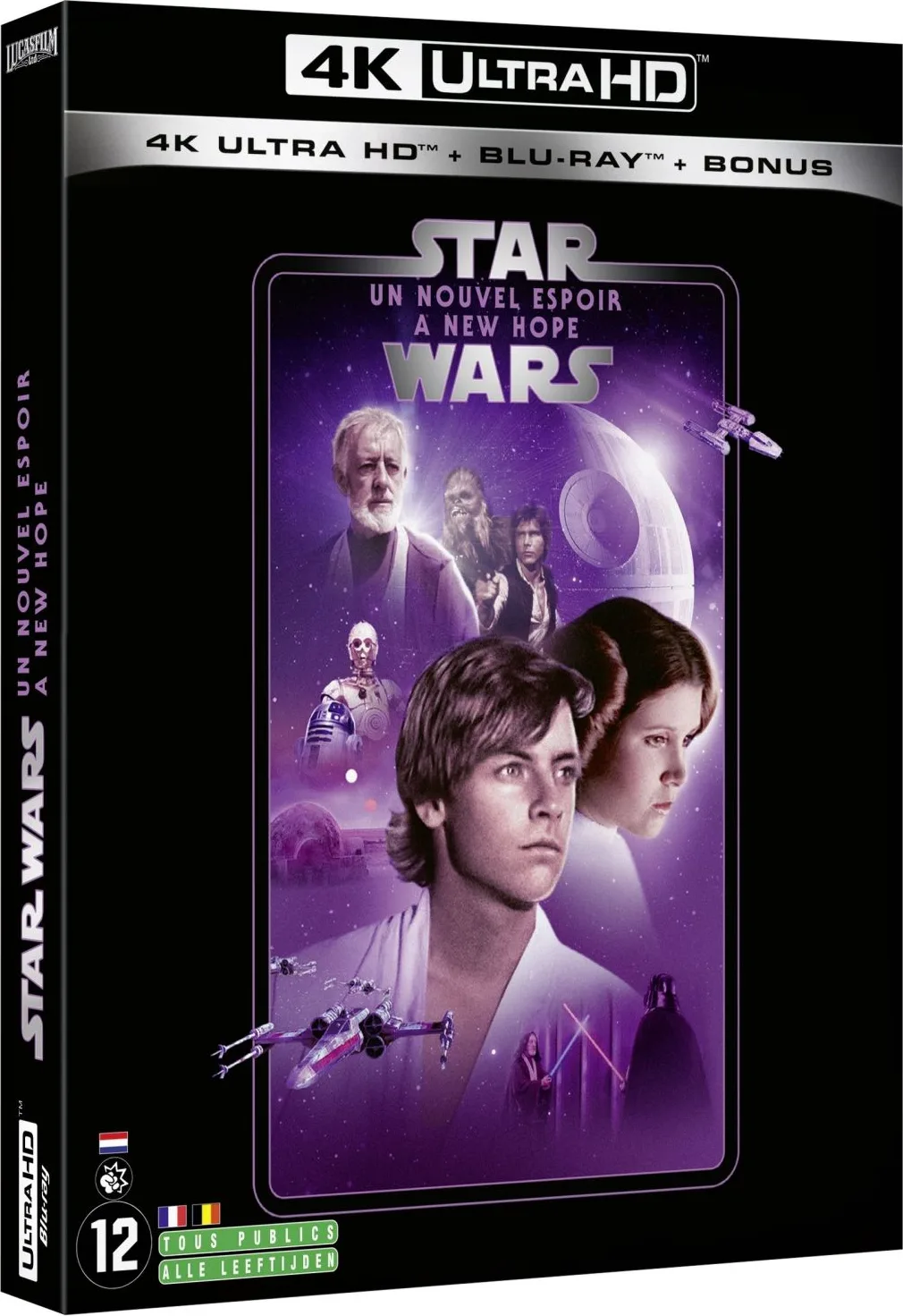 Star Wars, épisode IV : Un Nouvel Espoir (1 Blu-ray UHD 4K   1 Blu-ray   bonus) Disques Blu-ray films