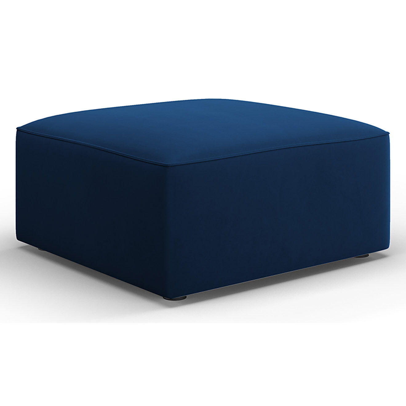 Mazzini Sofas Pouf Velours Ivy bleu roi - 106x80x35 cm