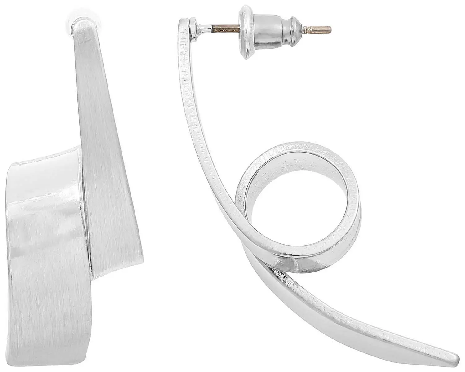 Ohrstecker - Curved Silver
