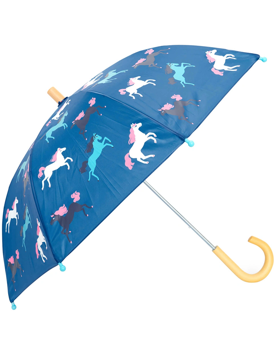 Regenschirm PRANCING HORSES in blue