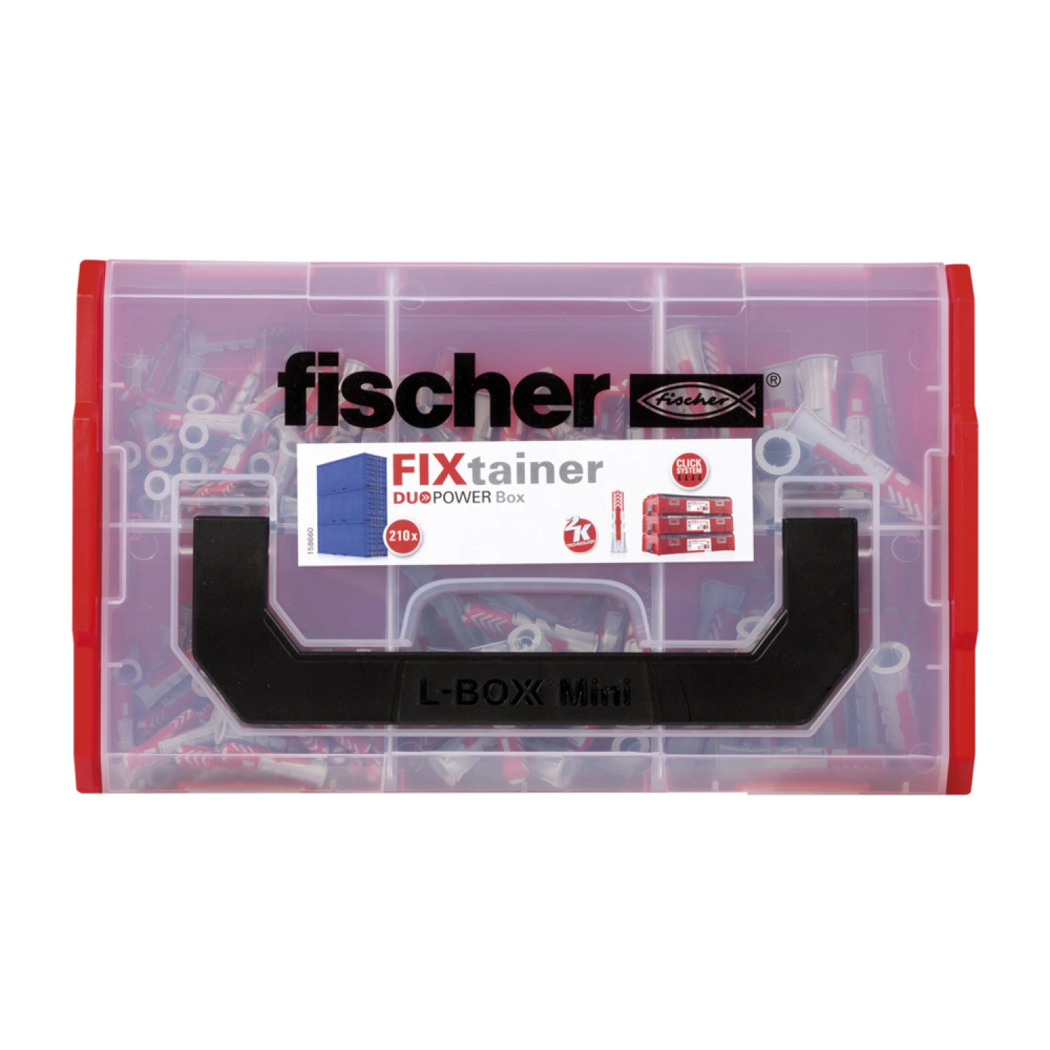 Fischer 536161 210-delige FixTainer DuoPower pluggenset - Ø6, Ø8, Ø10mm