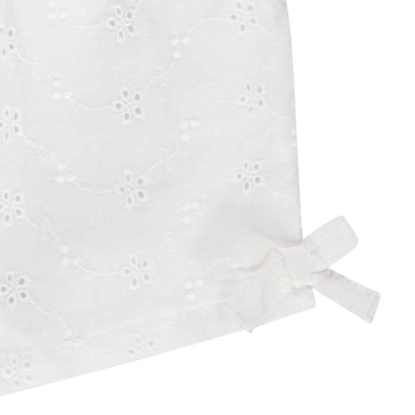 Short en broderie anglaise pour bébé fille - Blanc