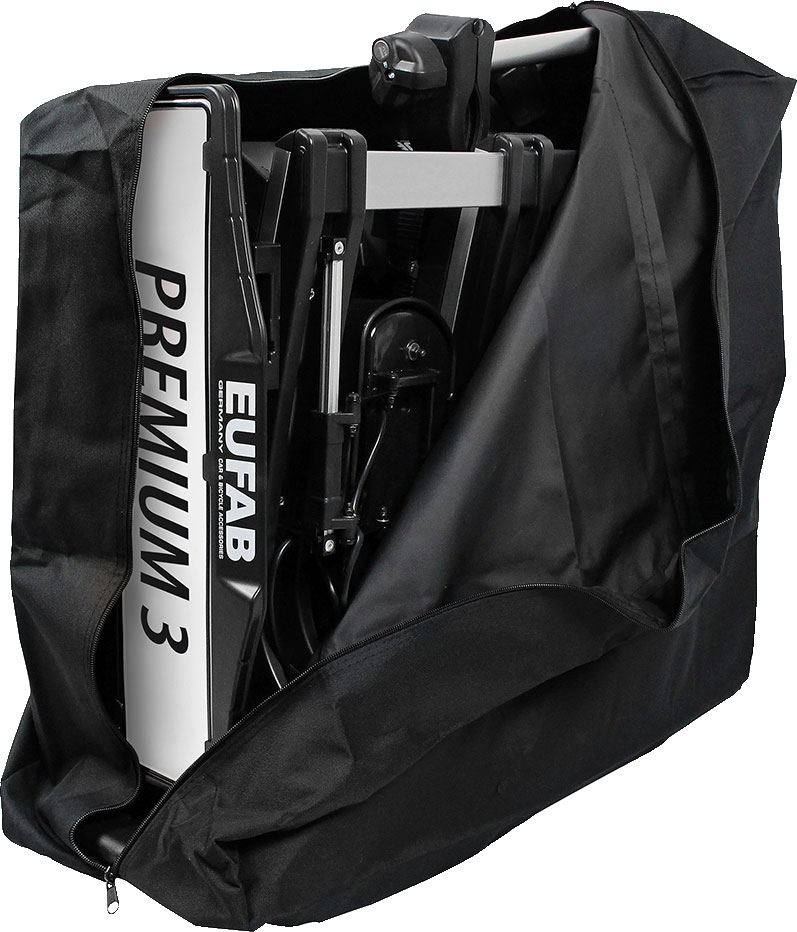 Eufab Fahrradträger Anhängerkupplung Premium III für 3 Fahrräder , E-Bike geeignet
