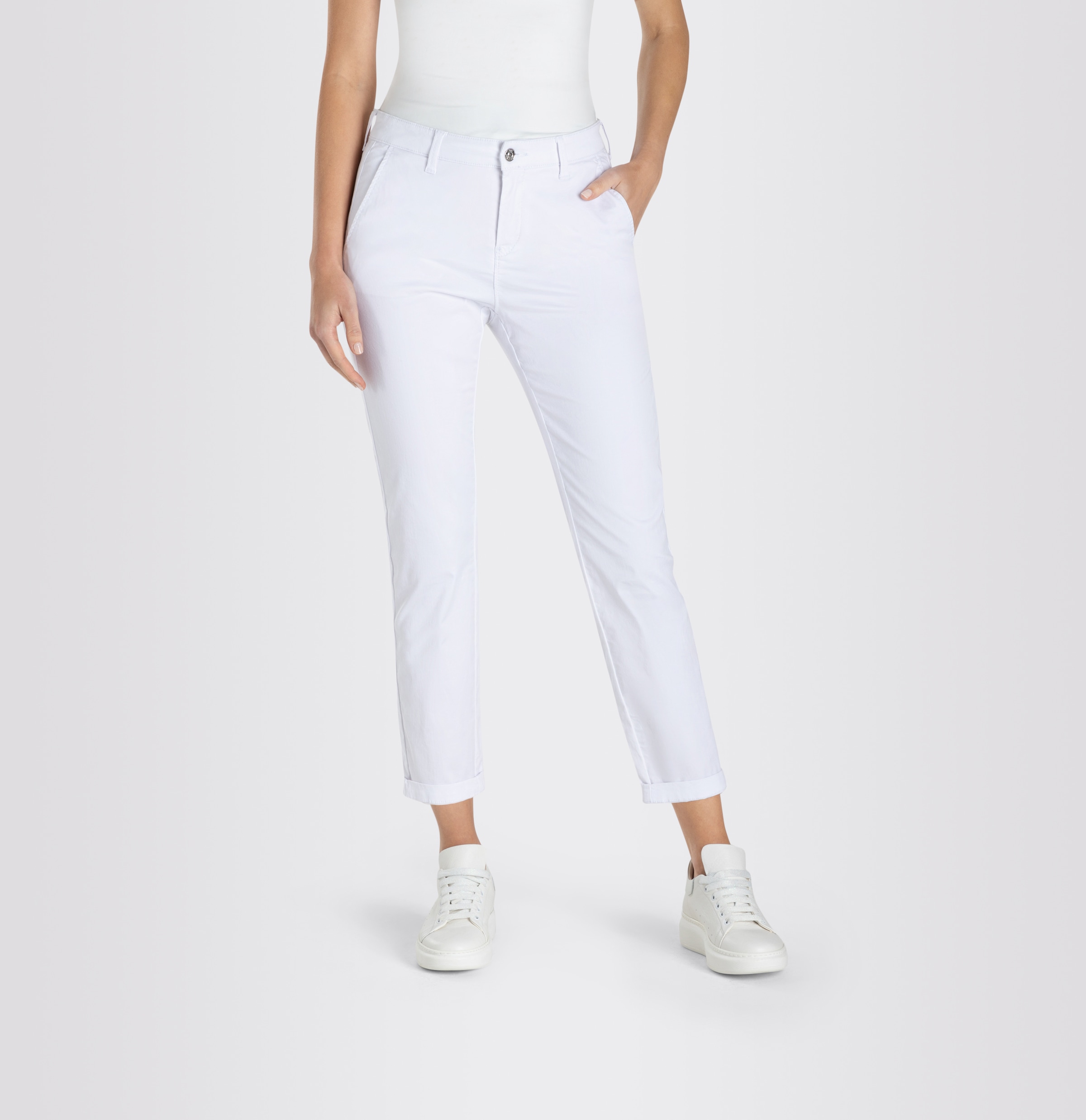 MAC Chinohose »CHINO turn up«  mit dezentem Glanz, elegant und sportiv zugleich