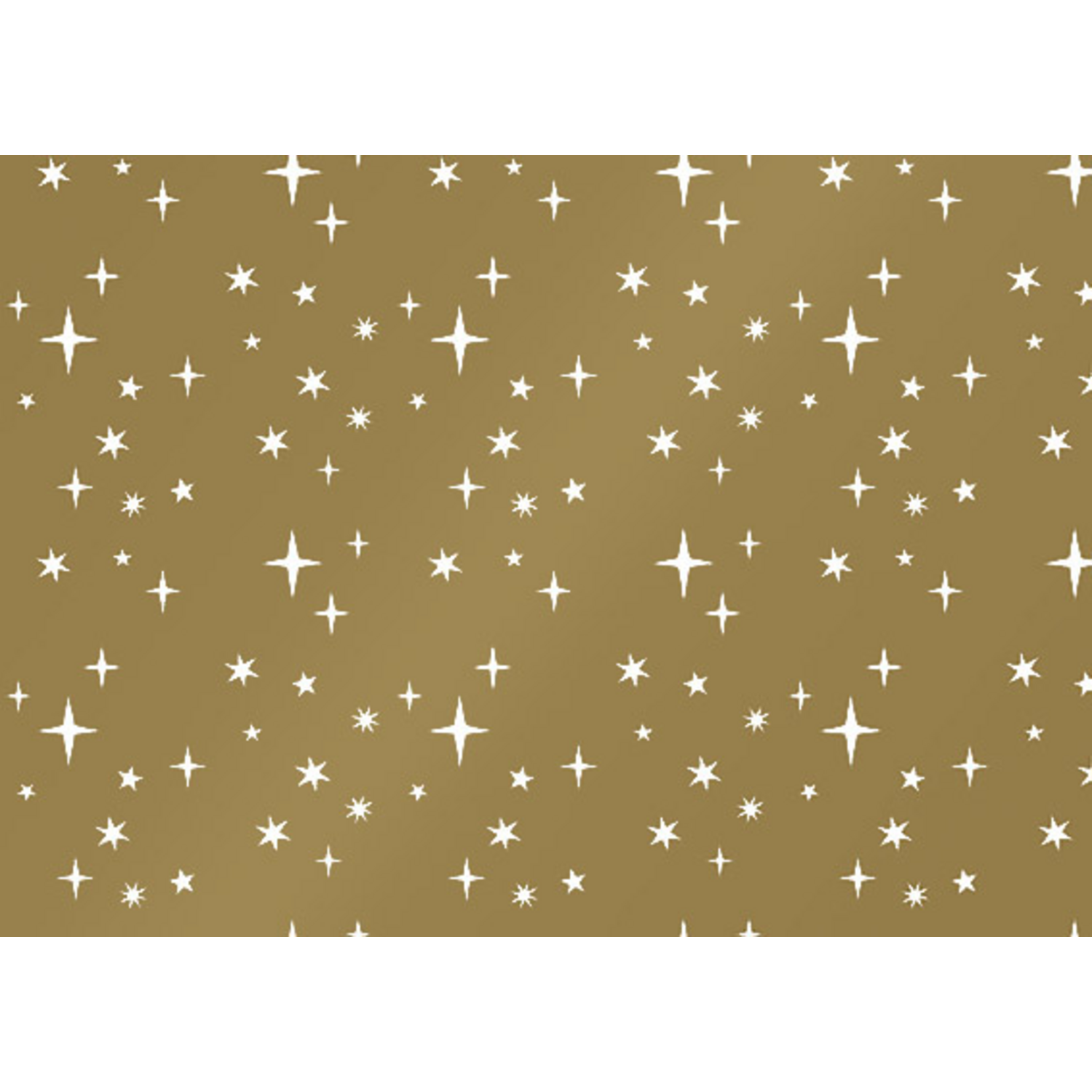 Cadeaupapier, 30cm, 200m, 80gr/m², Sterren, goud/wit