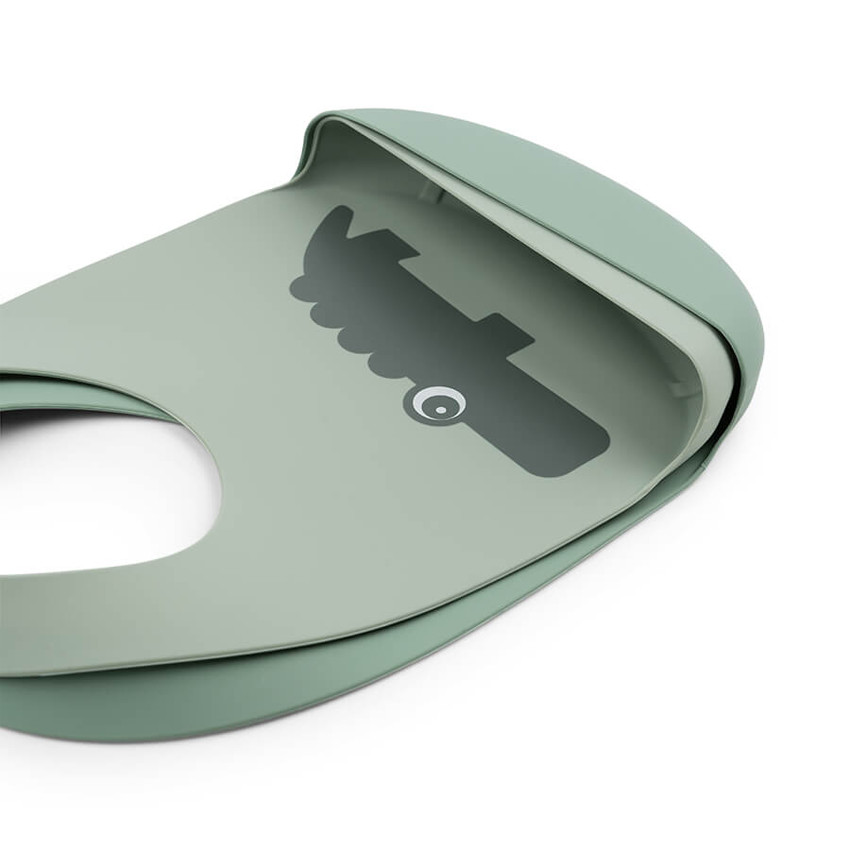 Lot de 2 bavoirs en silicone - Croco vert