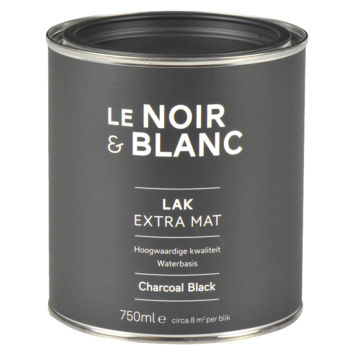 Le Noir & Blanc lak extra mat charcoal black 750 ml