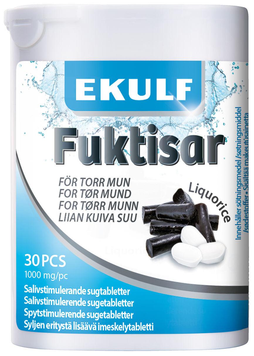 Ekulf Fuktisar sugetabletter lakris 30 stk
