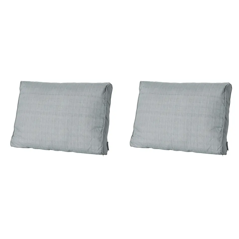 Madison - Lounge Rugkussen Basic grey - Ca. 43x73 cm - Set van 2