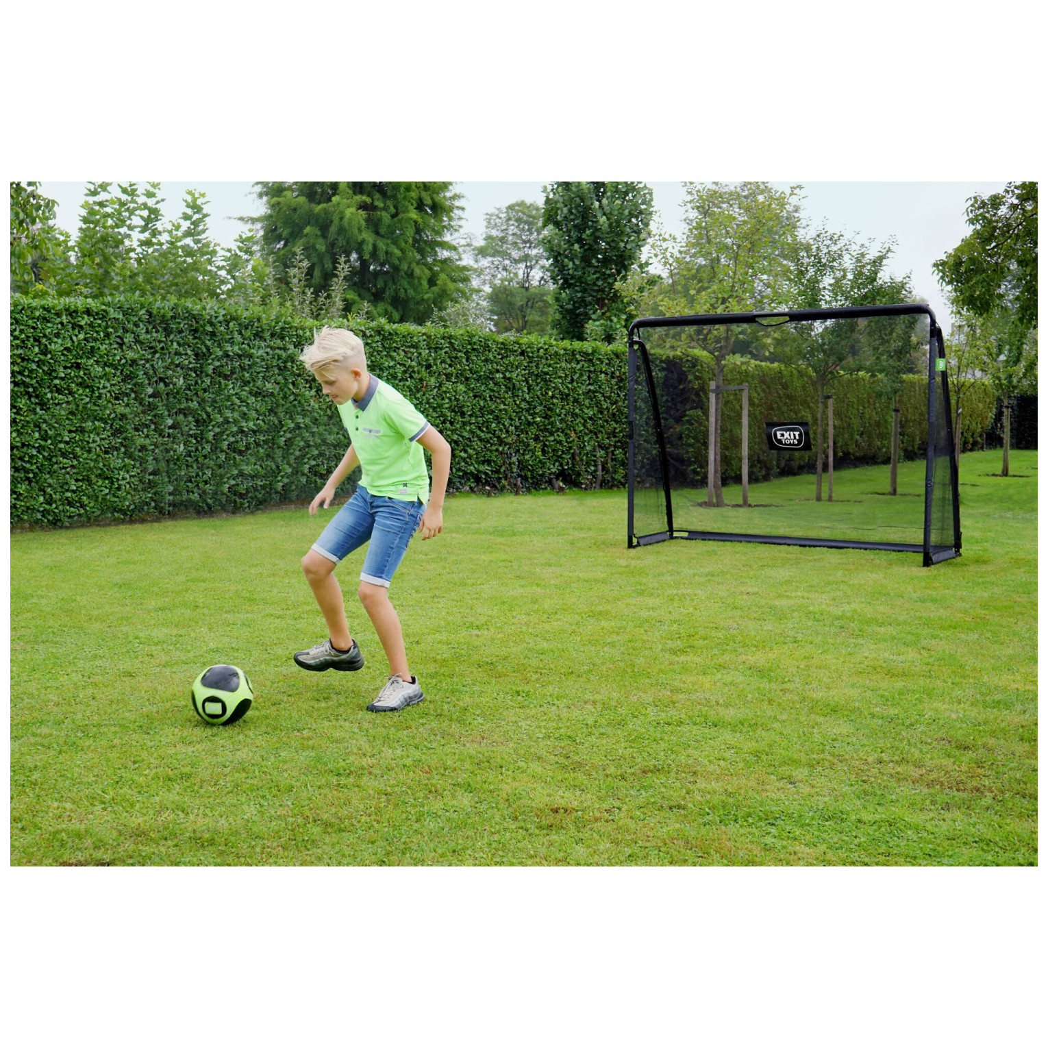 EXIT Coppa stalen voetbaldoel 220x170cm - zwart