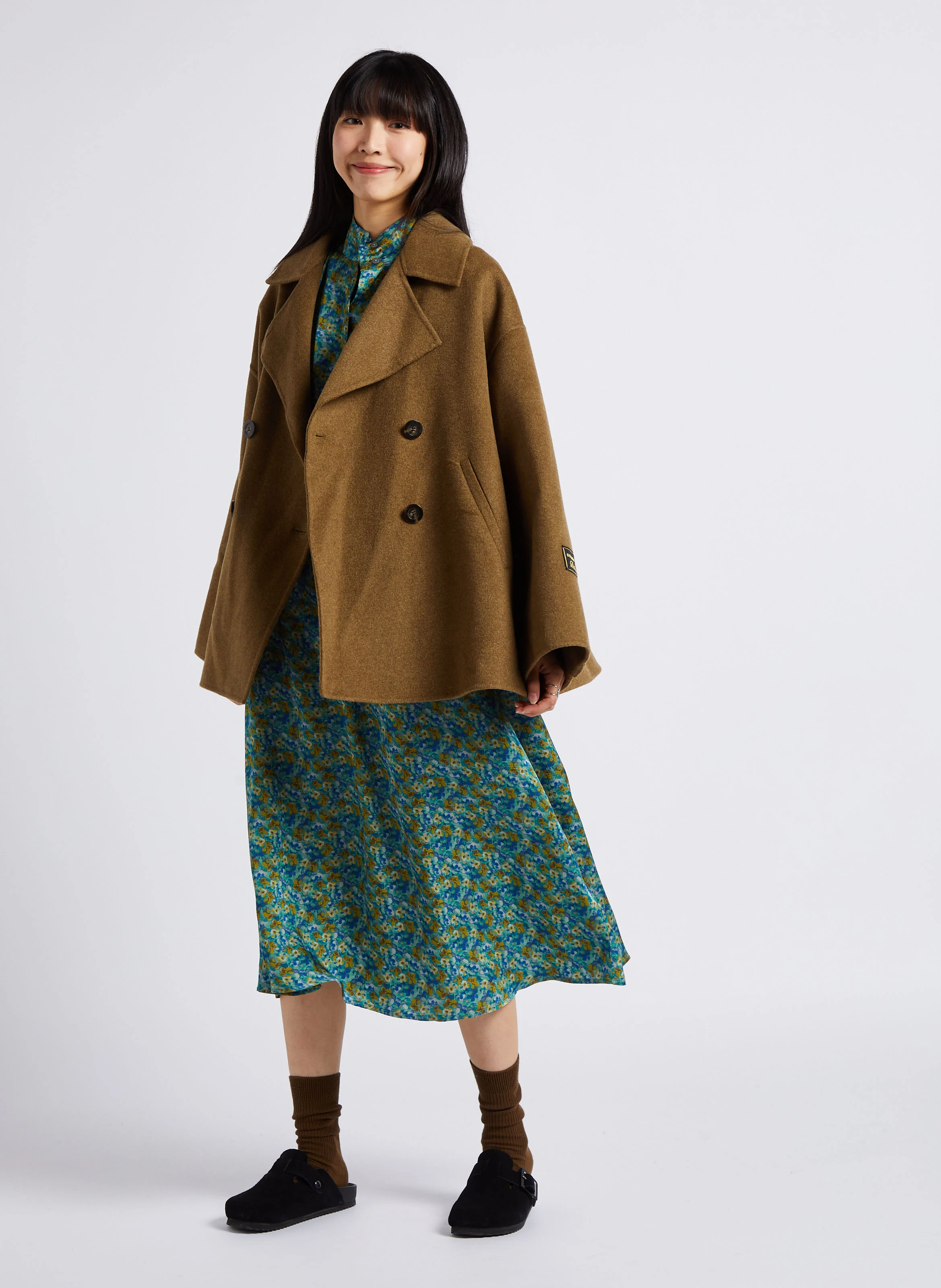 SAMBUCO - Robe longue à col montant | Vert
