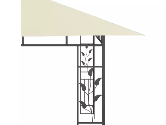 Belvédère avec moustiquaire 4x3x2,73 m Crème 180 g/m²