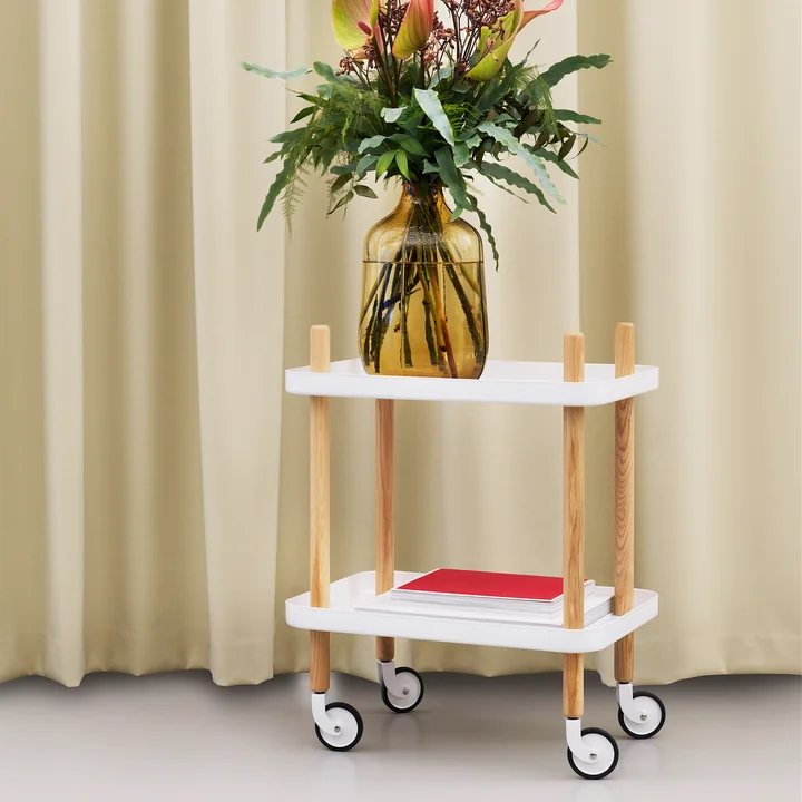 Normann Copenhagen - Block Beistellwagen, Esche / hellgrau