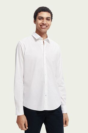 Scotch and Soda Slim-Fit Overhemd Wit 165316 kopen