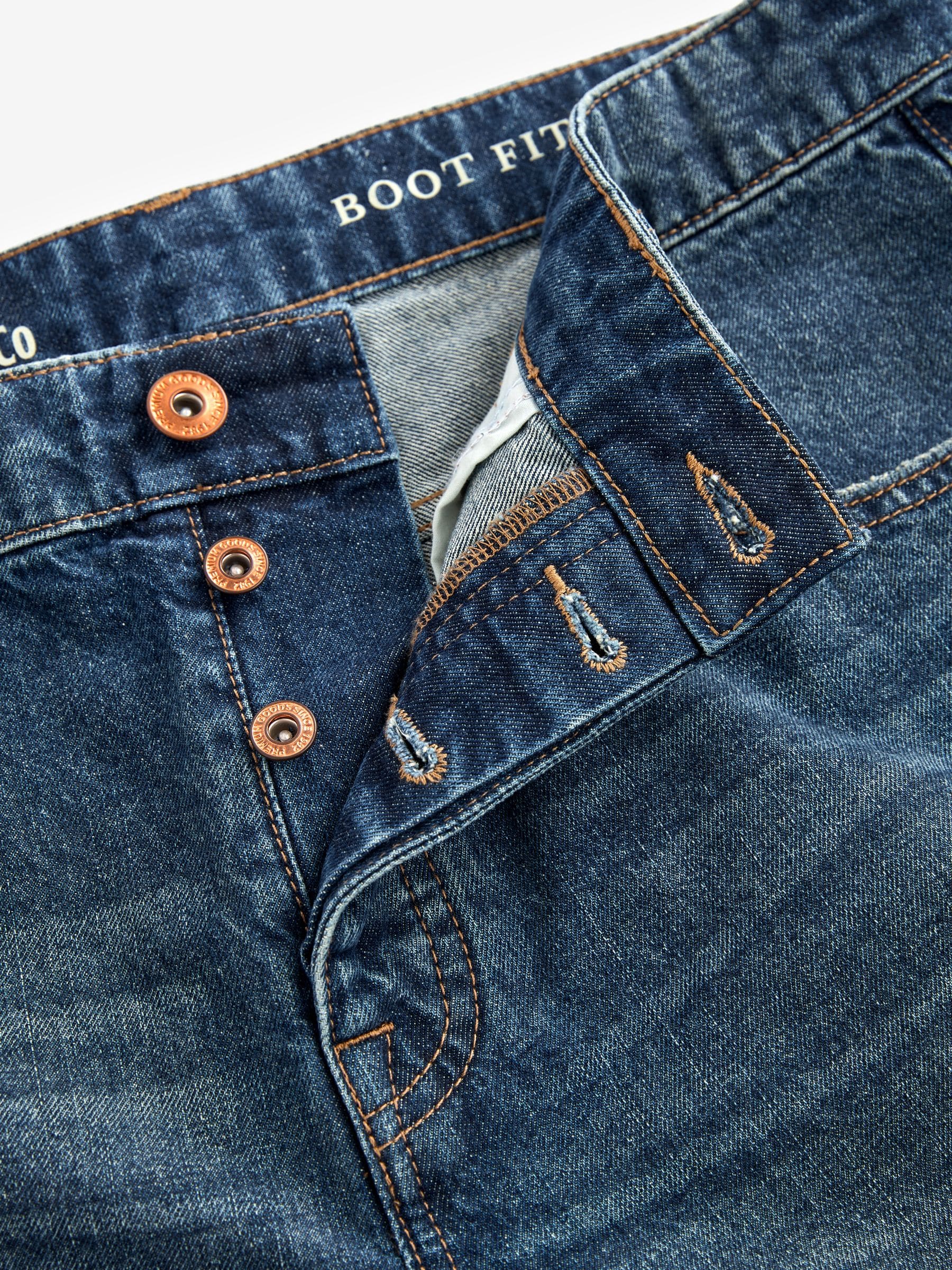 Vintage blauw - Relaxed fit - 100% katoenen authentic jeans