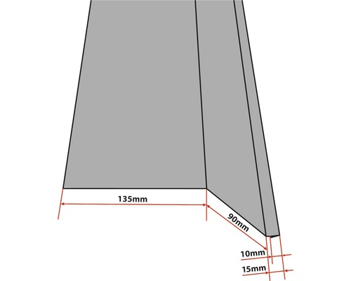 PRECIT Buitenplint voor zolders Spaans Granada 2000 mm x 135 mm x 90 mm