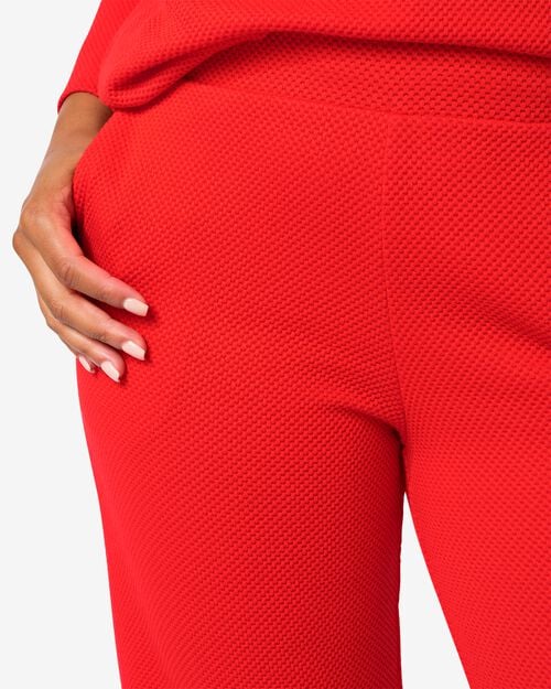 pantalon femme Kacey structuré rouge