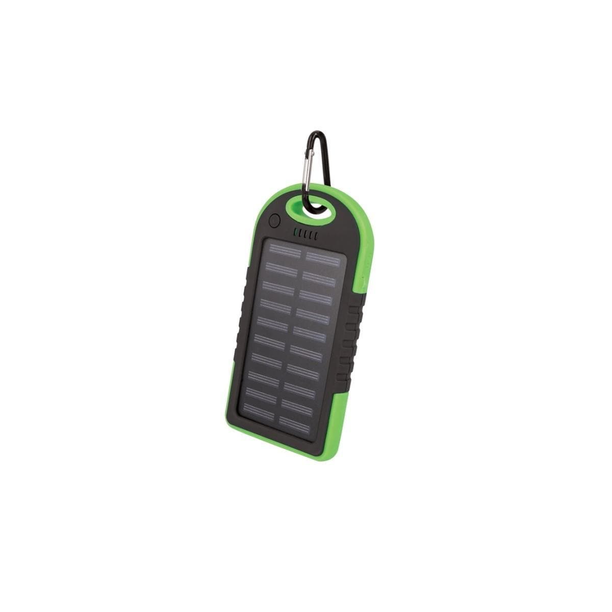 Setty powerbank med solceller, 5000 mAh, Grön