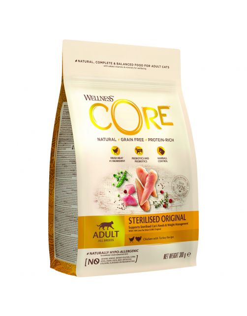 Wellness Core Grain Free Cat Sterilised Kip&Kalkoen - Kattenvoer
