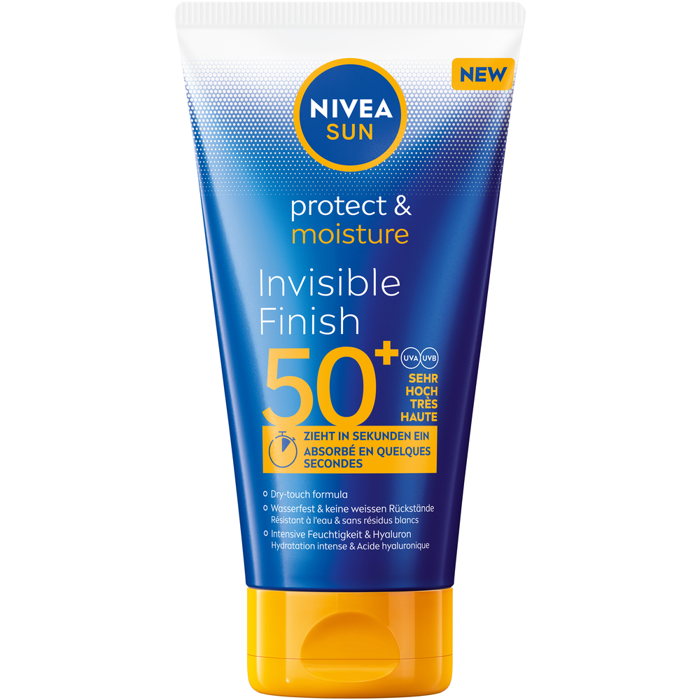Nivea SUN Protect & Moisture<br>150 ml, Tube, Invisible Finish LSF50+