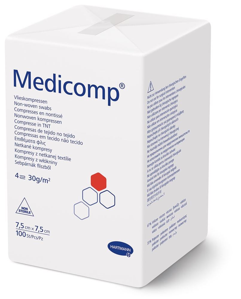 Medicomp 4 fach S30 7.5x7.5cm unsteril Btl 100 Stk