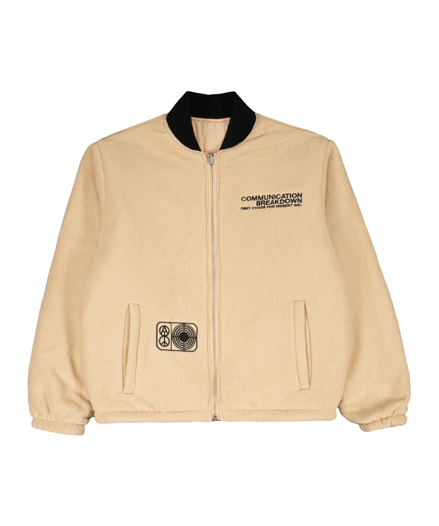 Obey Baseline Quilted Jacke Beige